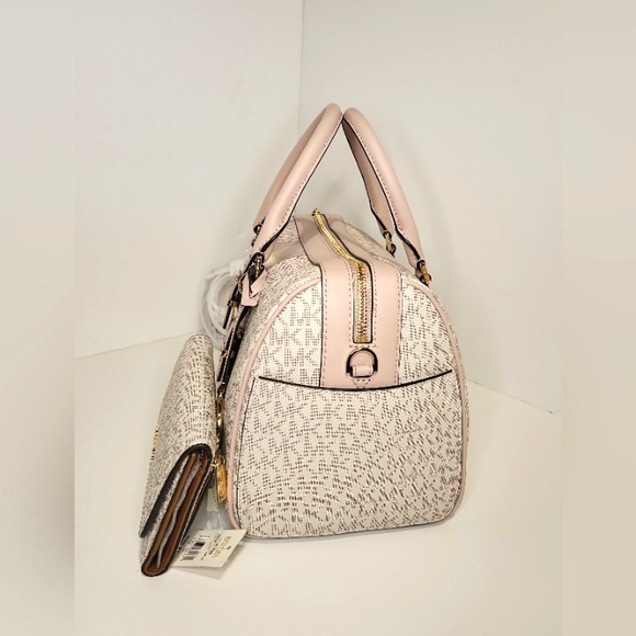 🌺MICHAEL KORS🌺 Bedford Legacy MD Duffle Sarchel/Shoulder Bag  & Trifold wallet - Picture 3 of 15